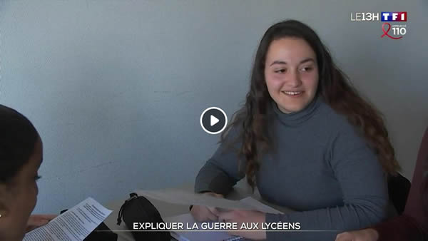 lien vers la vidéo TF1 : Expliquer la guerre aux lycéens